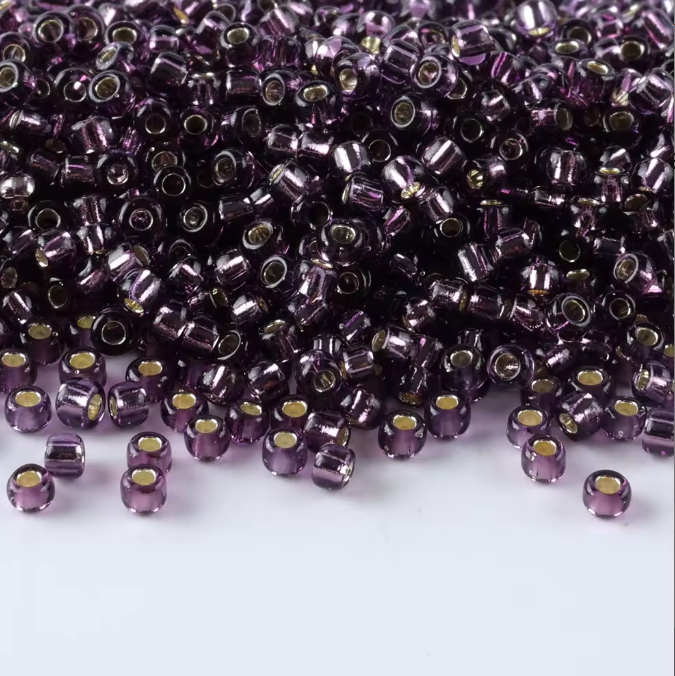 Seed Beads Size 11/0 - Sheer Grape