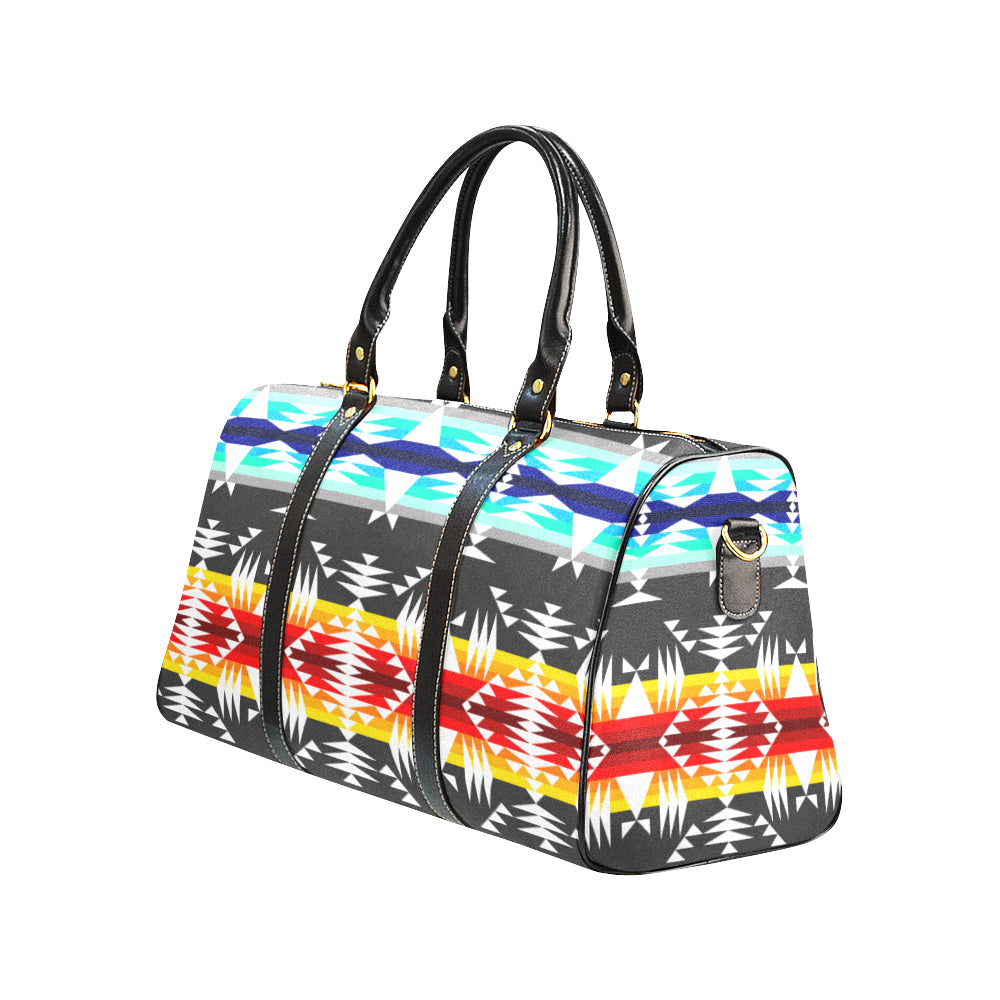 Between the Mountains Gray New Waterproof Travel Bag/Large (Model 1639)