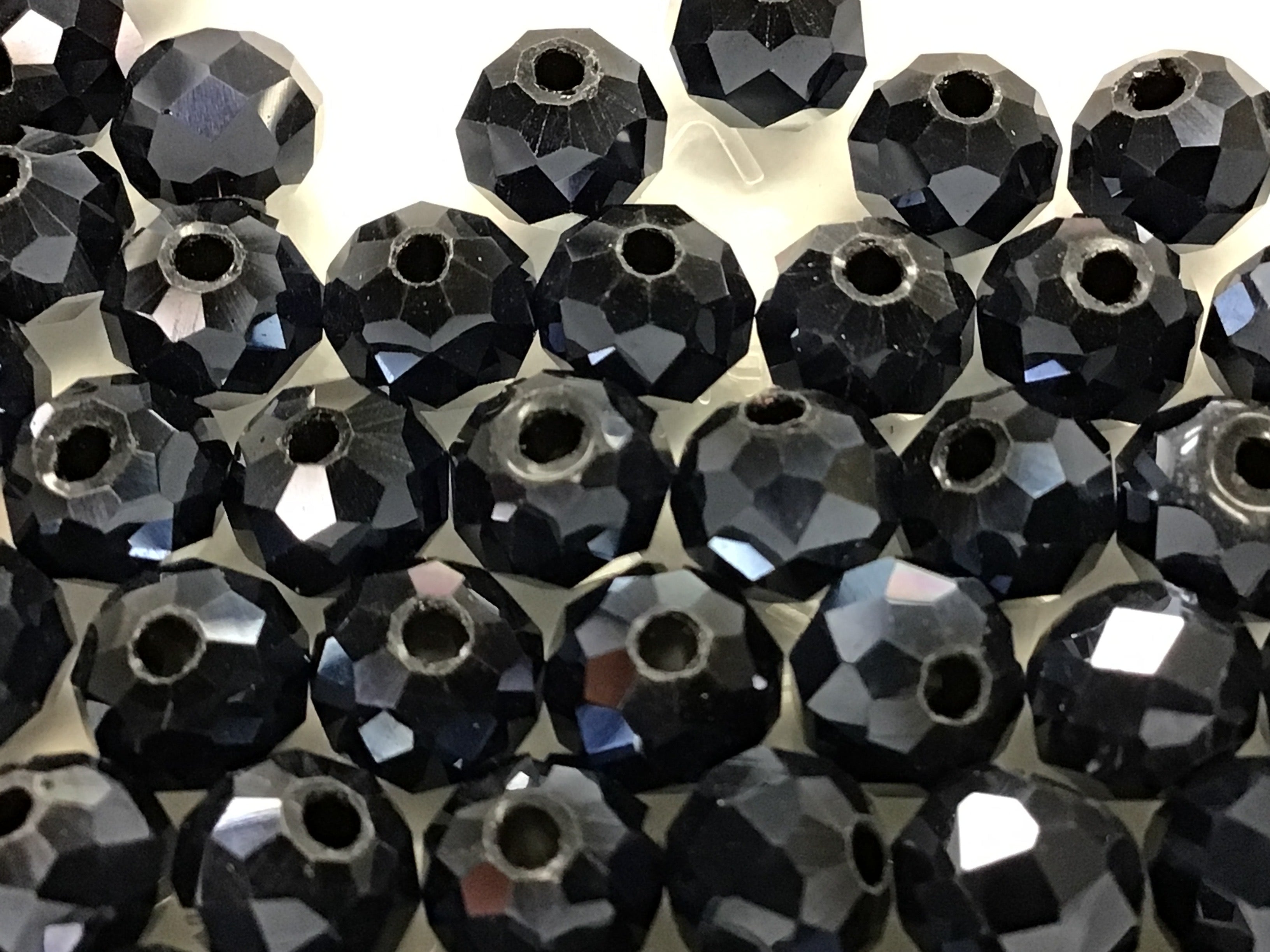 6mm Rondelle Glass Bead - Crystal Gravel