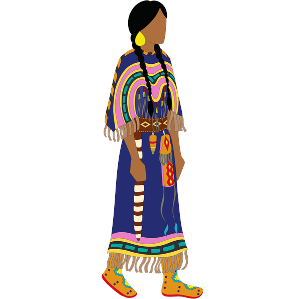 Blackfoot Women in Regalia 3 2inch by 2inch Vinyl Sticker