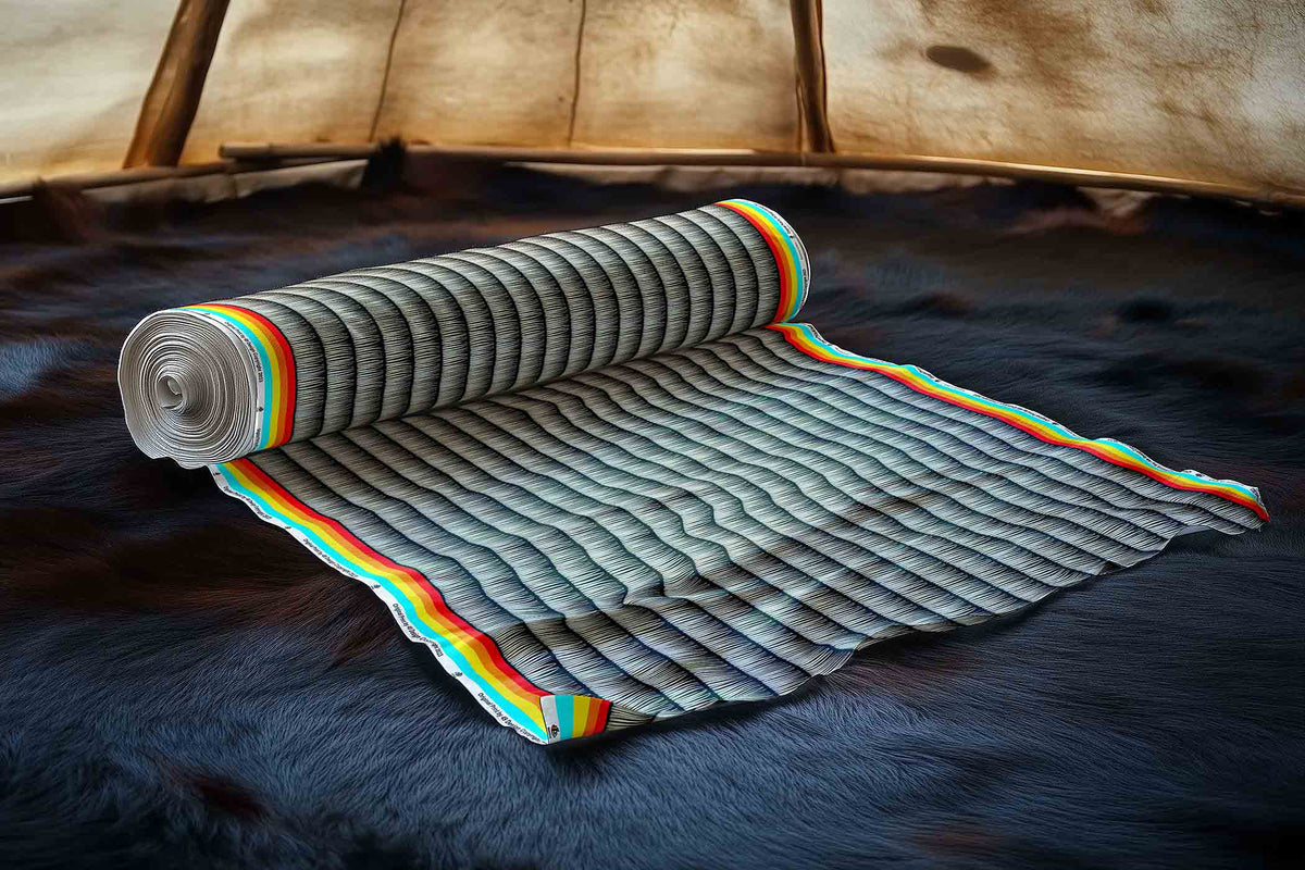 Dentalium on Black Cotton Poplin