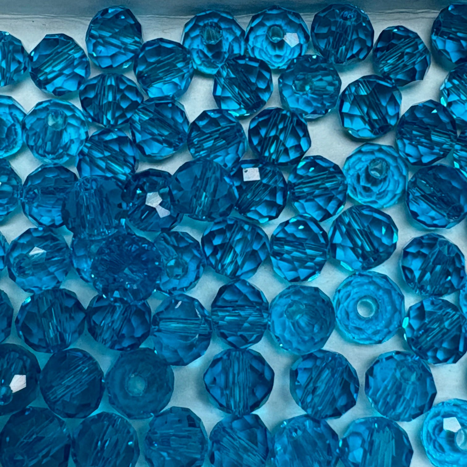 6mm Rondelle Glass Bead - Turquoise