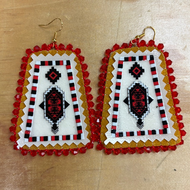 Handmade Hide Beaded Earrings