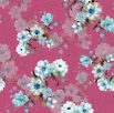 Ocean Flowers Maroon Cotton Fabric
