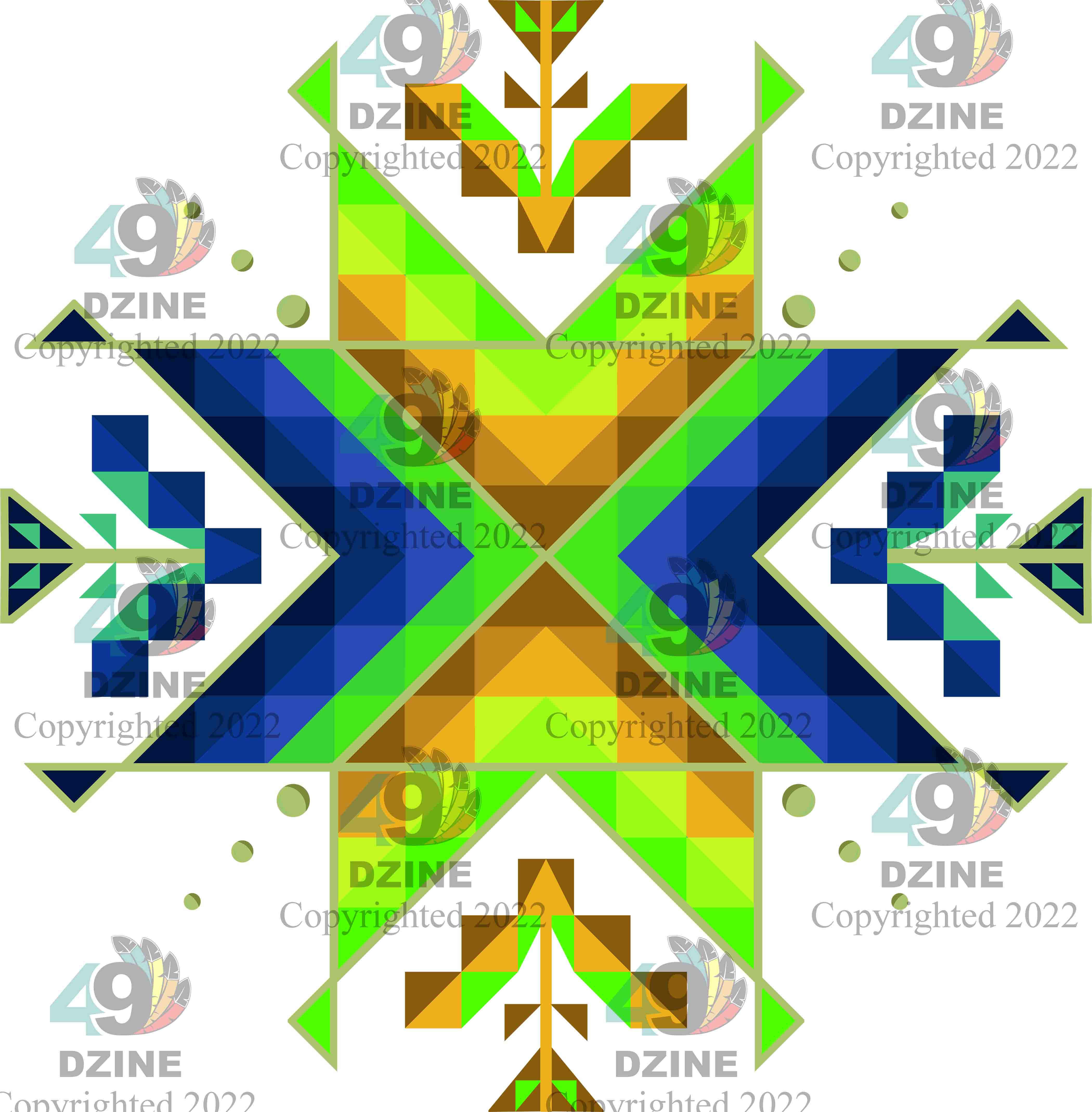 11-inch Geometric Transfer Dream of the Ancestors