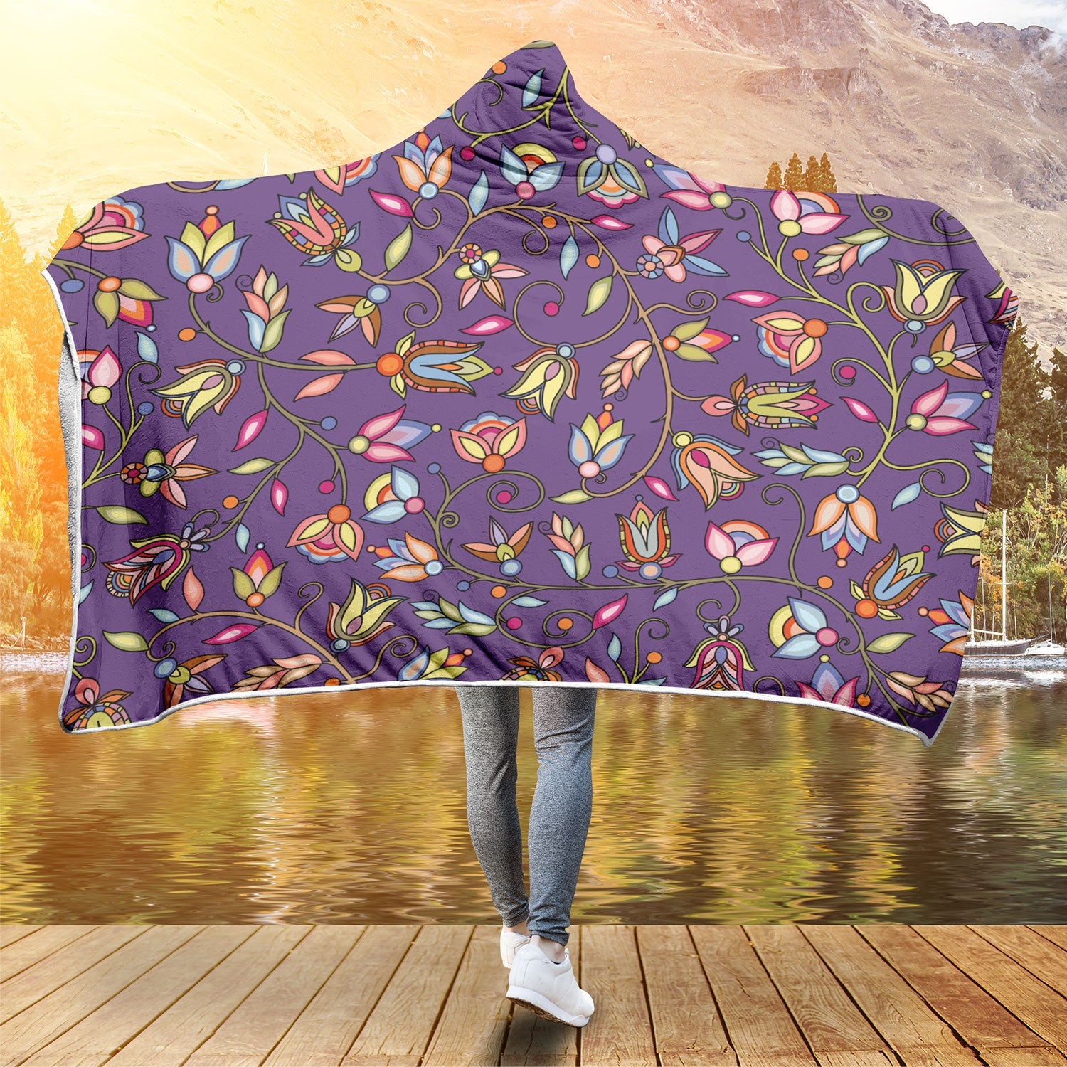 Buffalo Bloom Nightcloud Hooded Blanket