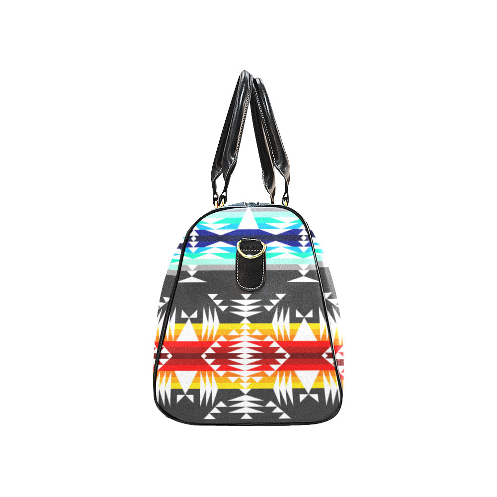 Between the Mountains Gray New Waterproof Travel Bag/Large (Model 1639)