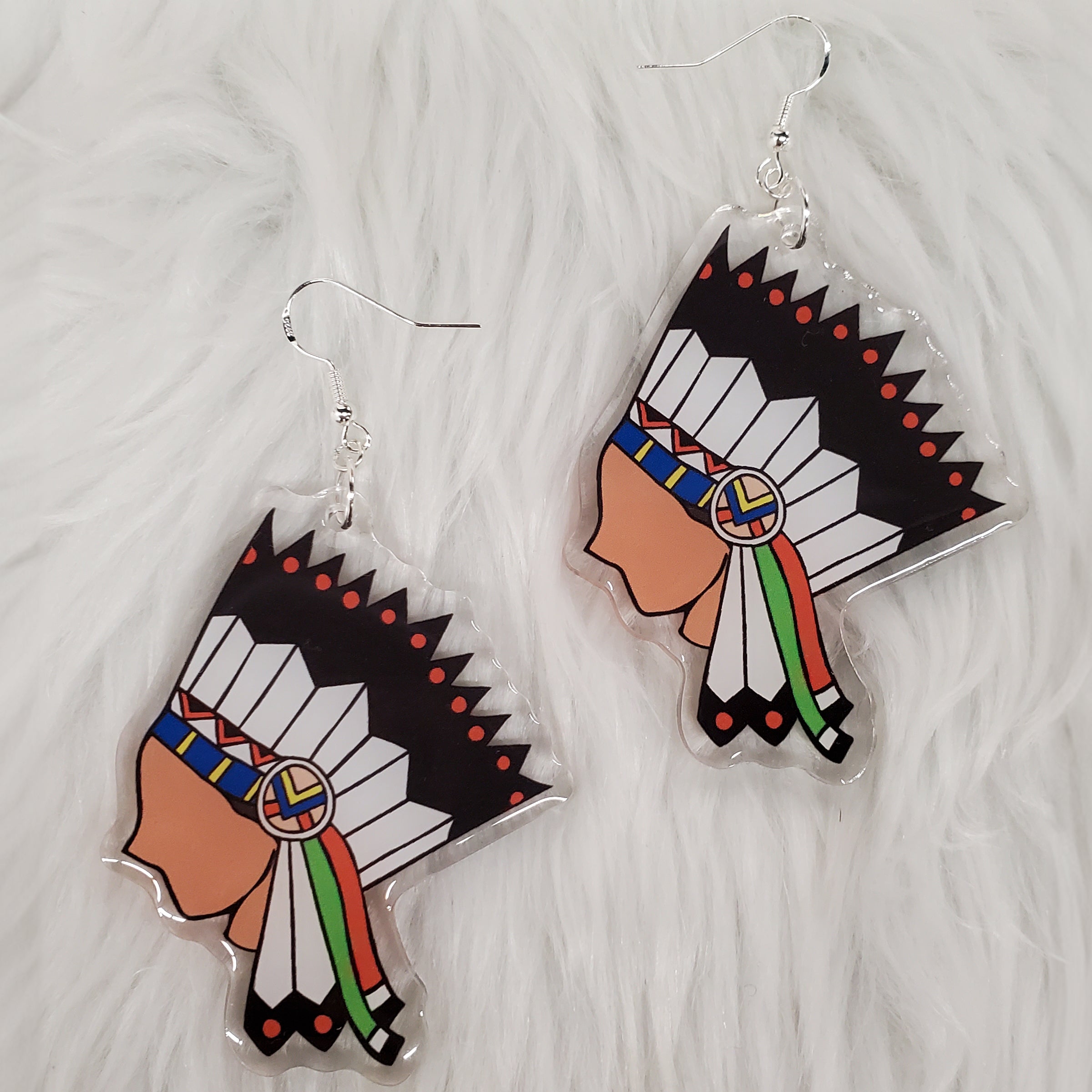 Ledger Chief Head Earrings