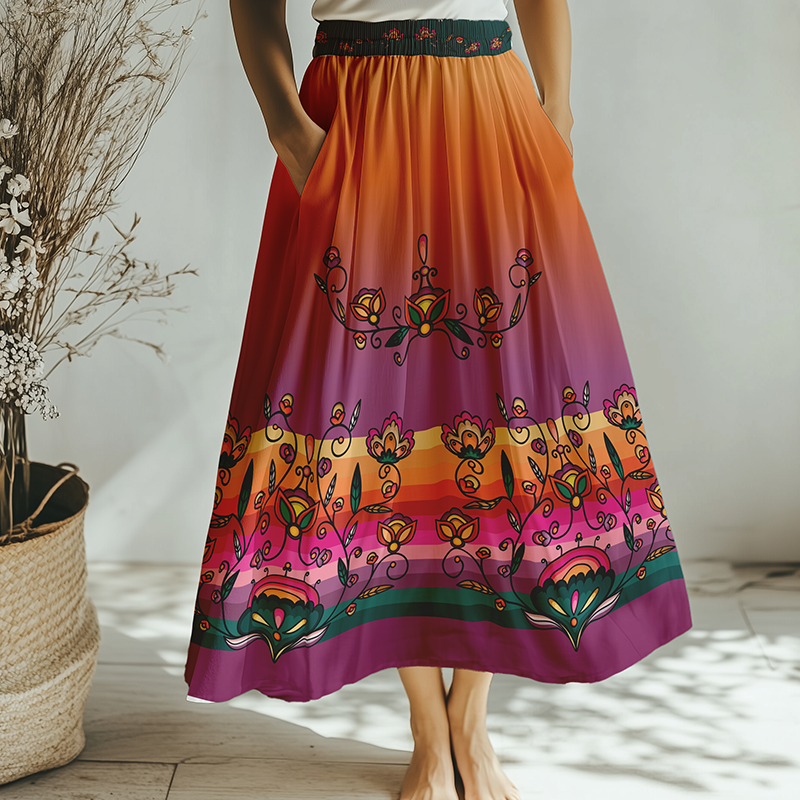 Maple Shine Ribbon Rose Skirt