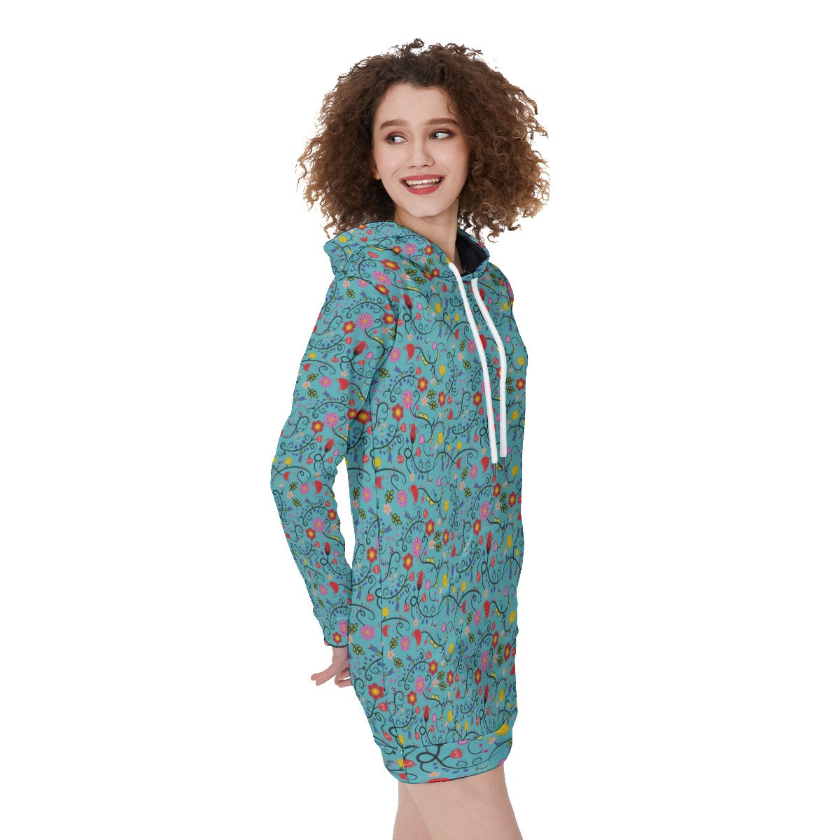 Nipin Blossom Sky All-Over Print Women's Long Hoodie