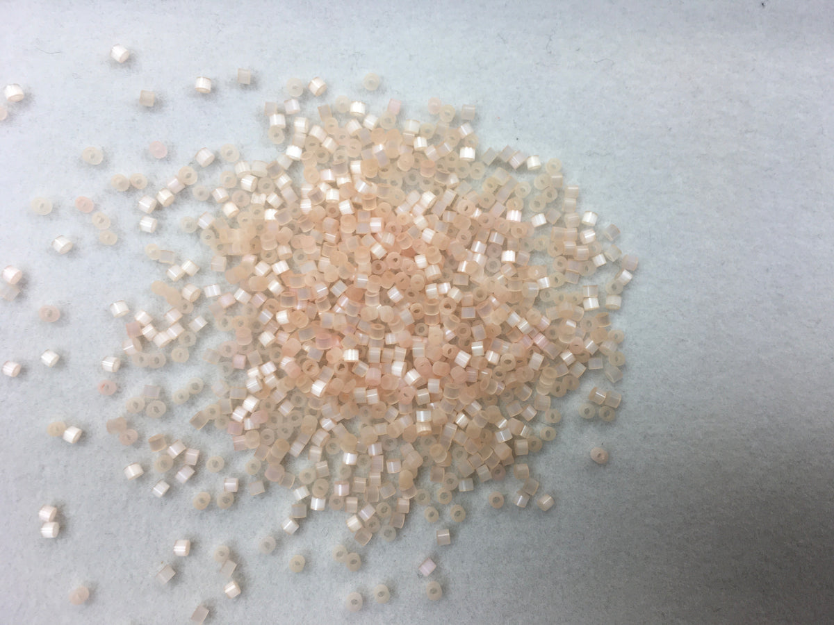 1.6mm Size 15/0 24g tube Cylindica Seed Beads Peach