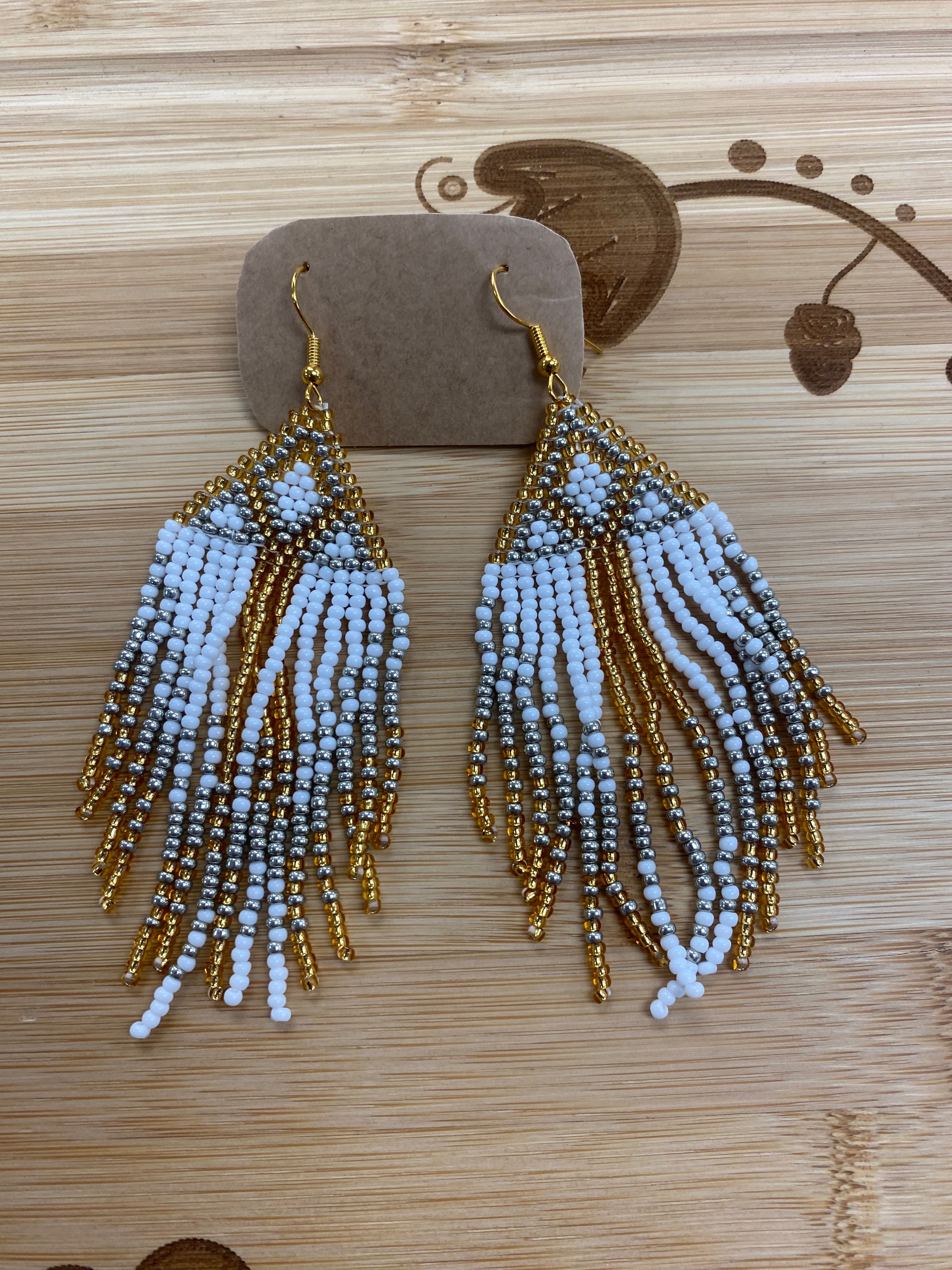 Danielle Redgun Beaded Earrings