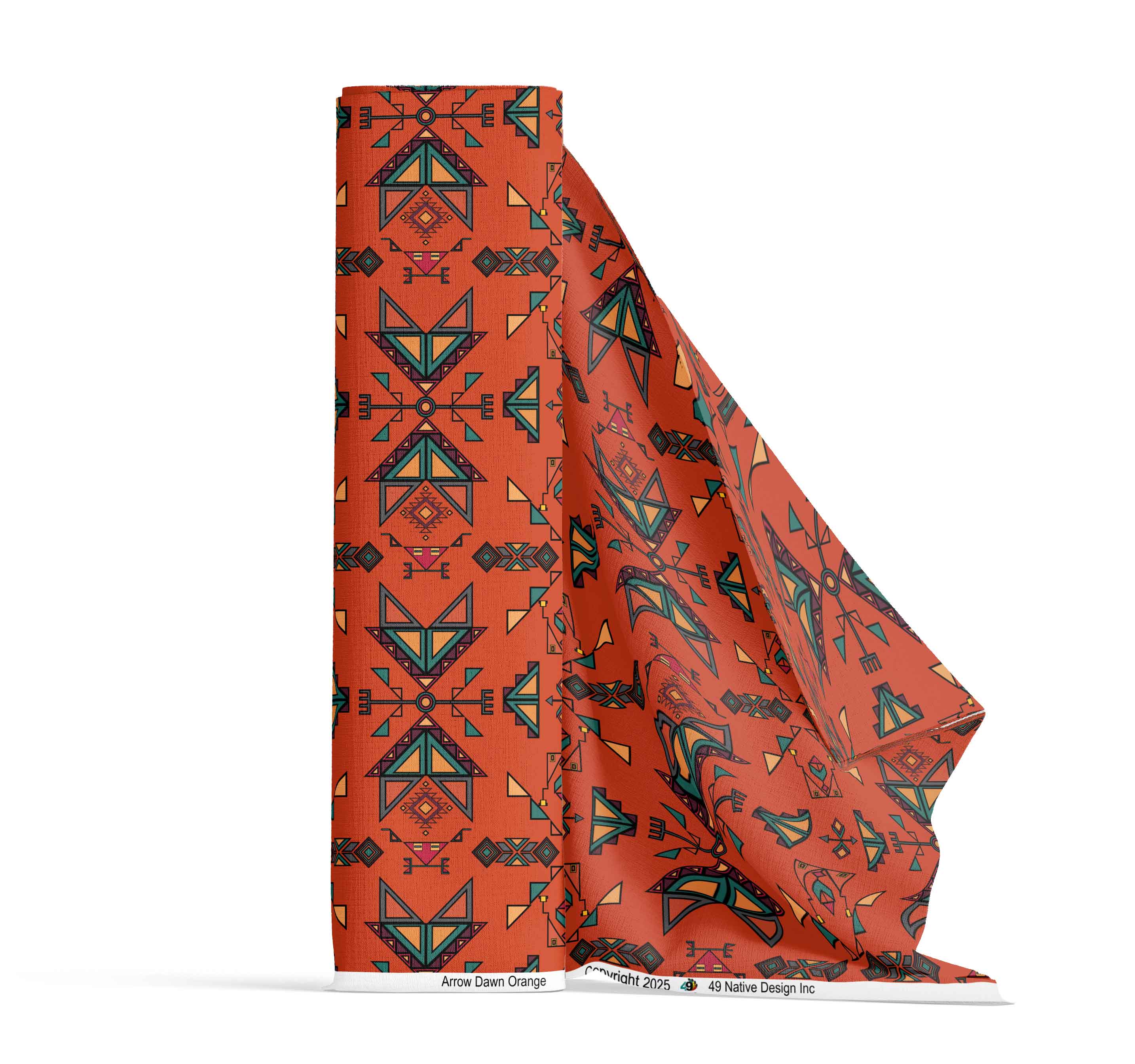 Arrow Dawn Orange Cotton Poplin