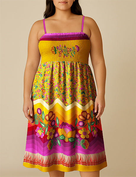 Boreal Bounty Yellow 3 Smock Top Dress