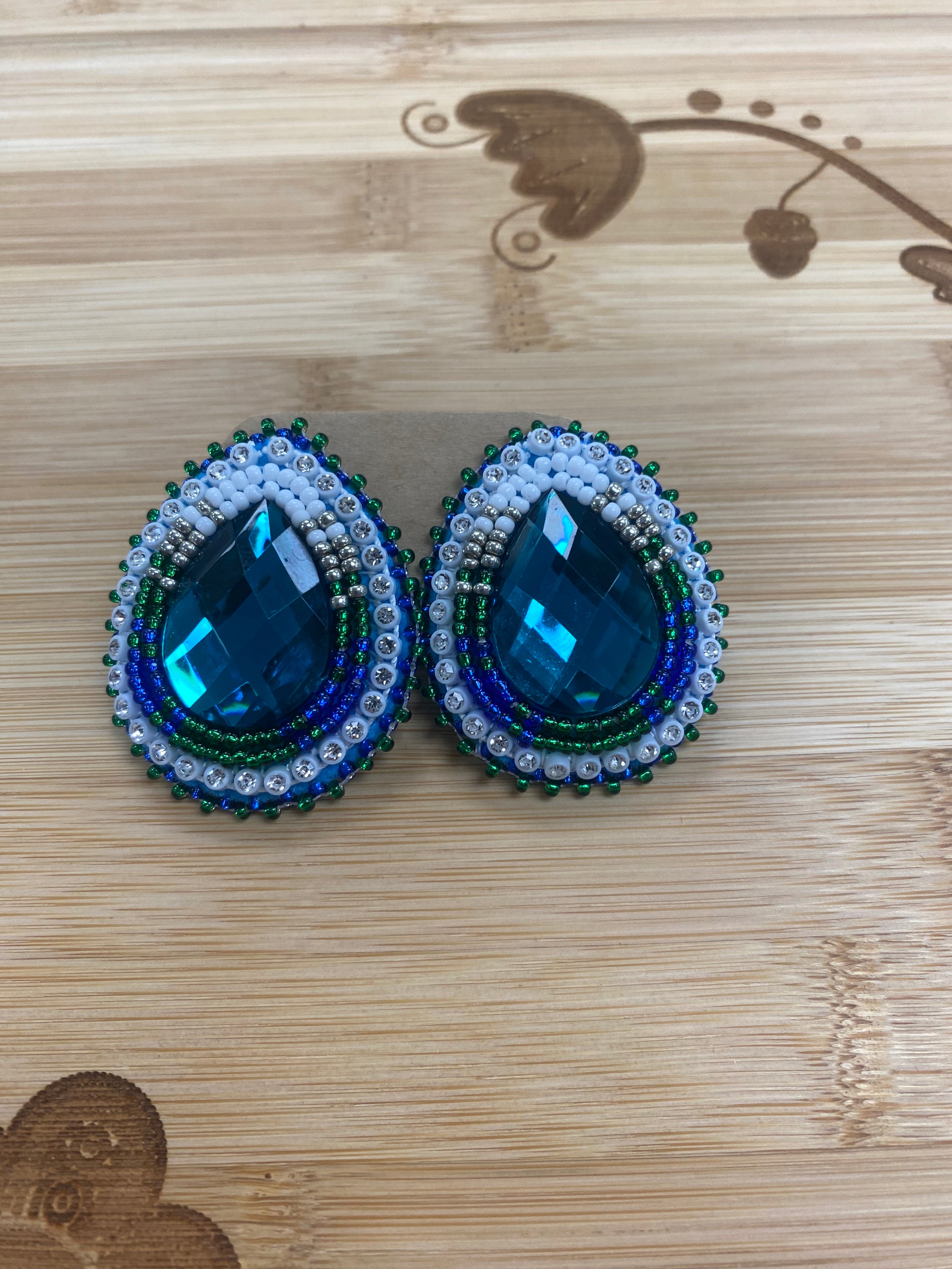 Danielle Redgun Beaded Earrings