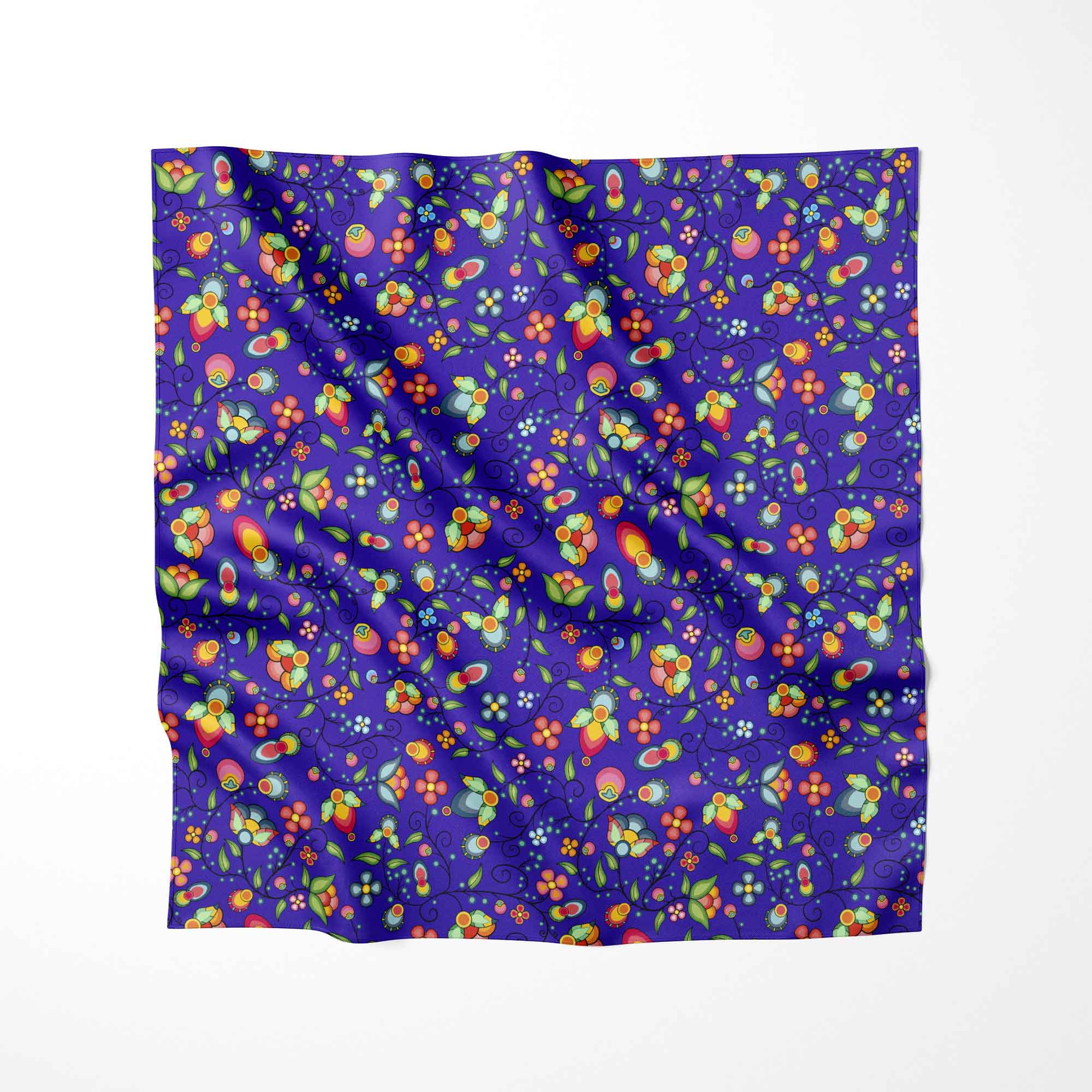 Floral Bounty Blue Cotton Fabric