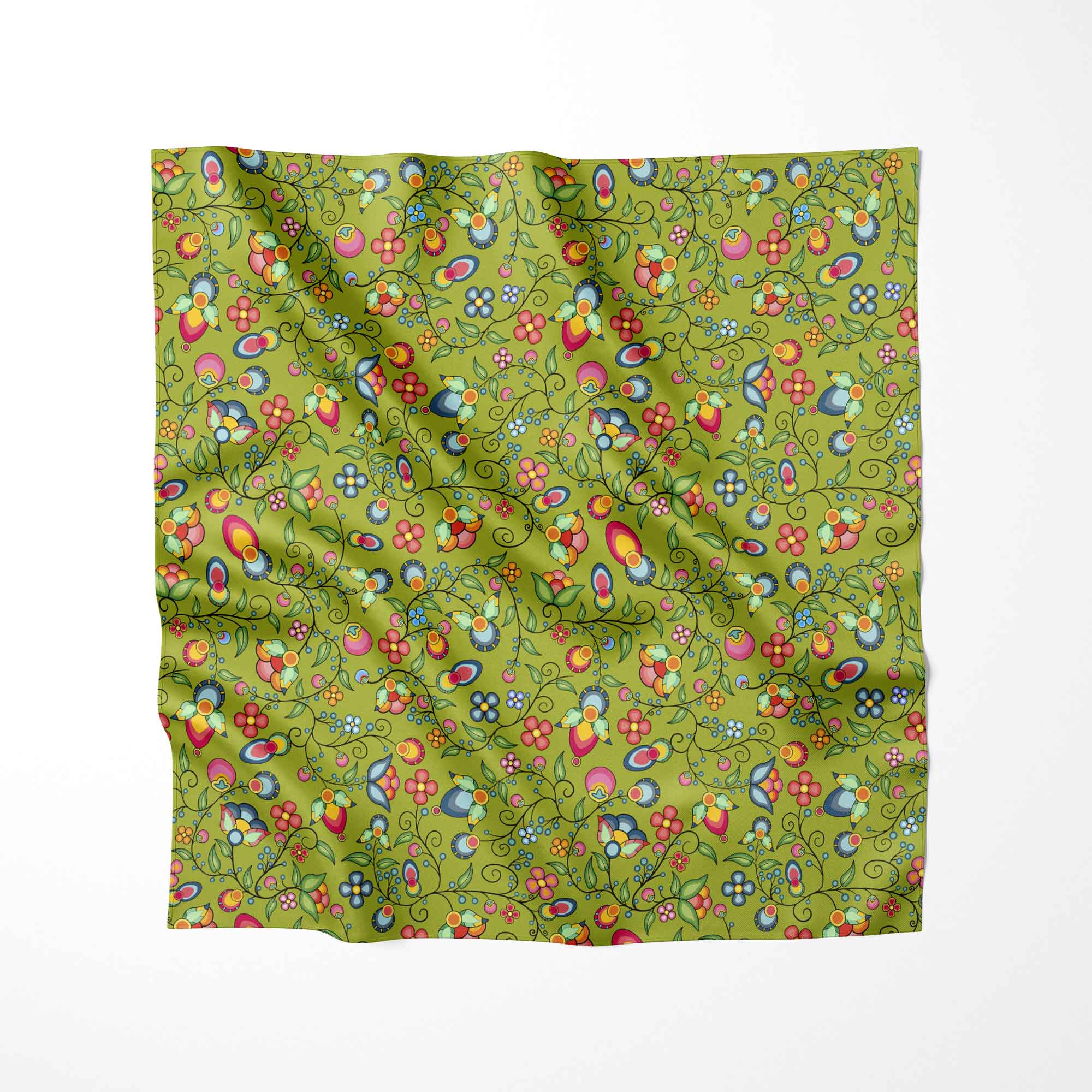 Floral Bounty Sweetgrass Cotton Fabric