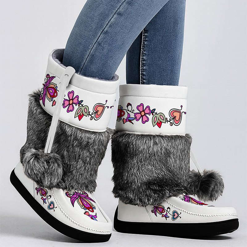 Frosted Leaf Spirit Real Leather MocLux Calf with Fur