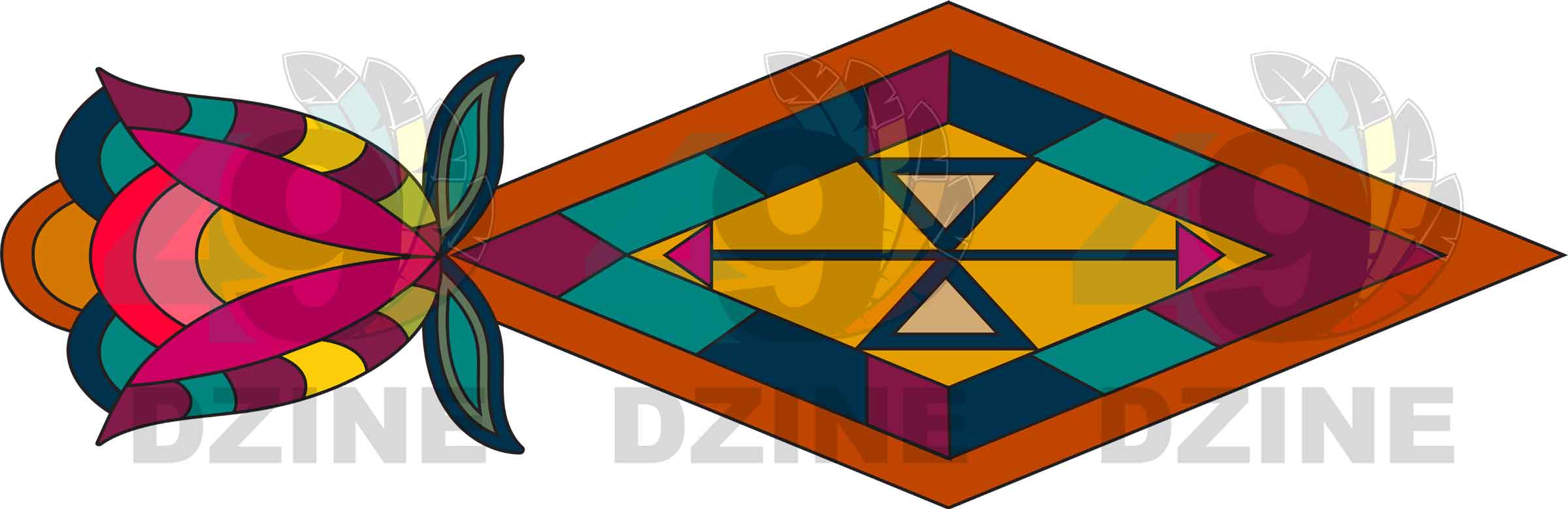 Spirit Journey Geometric Element 23 Transfer (Various Sizes)