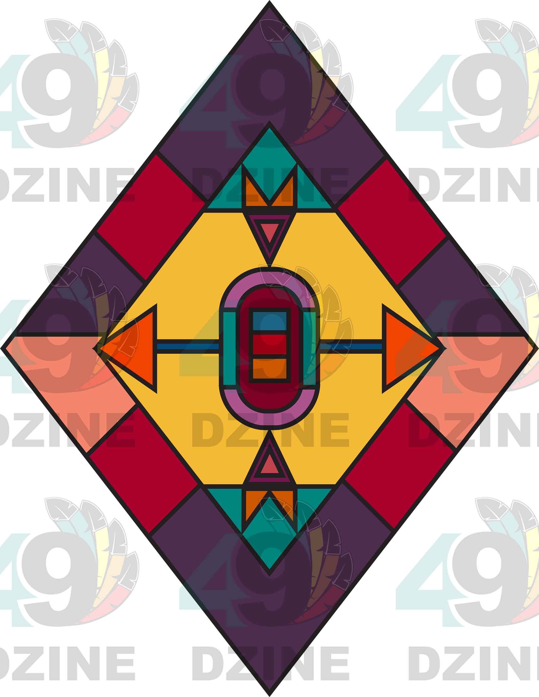 Spirit Journey Geometric Element 12 Transfer (Various Sizes)