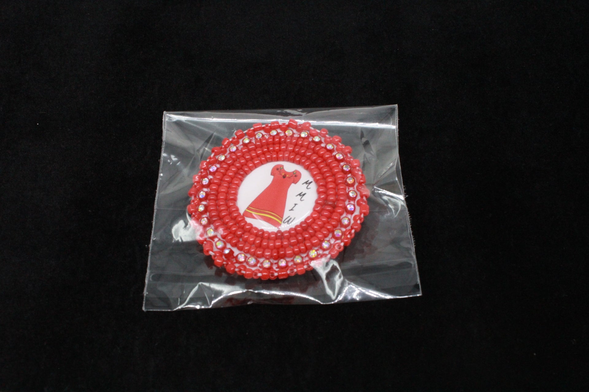 MMIW Red Beaded Pins