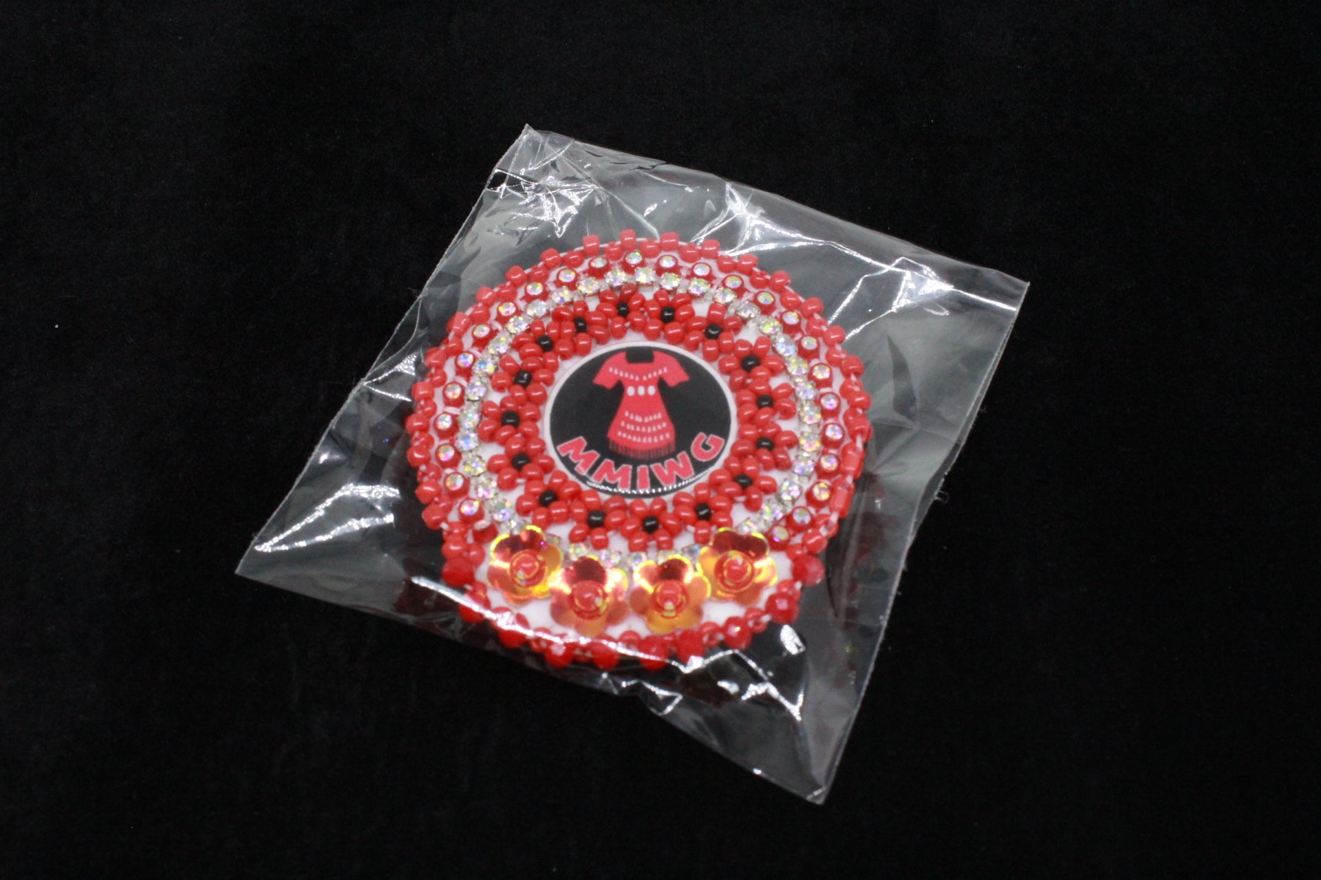 MMIW Red Beaded Pop Sockets