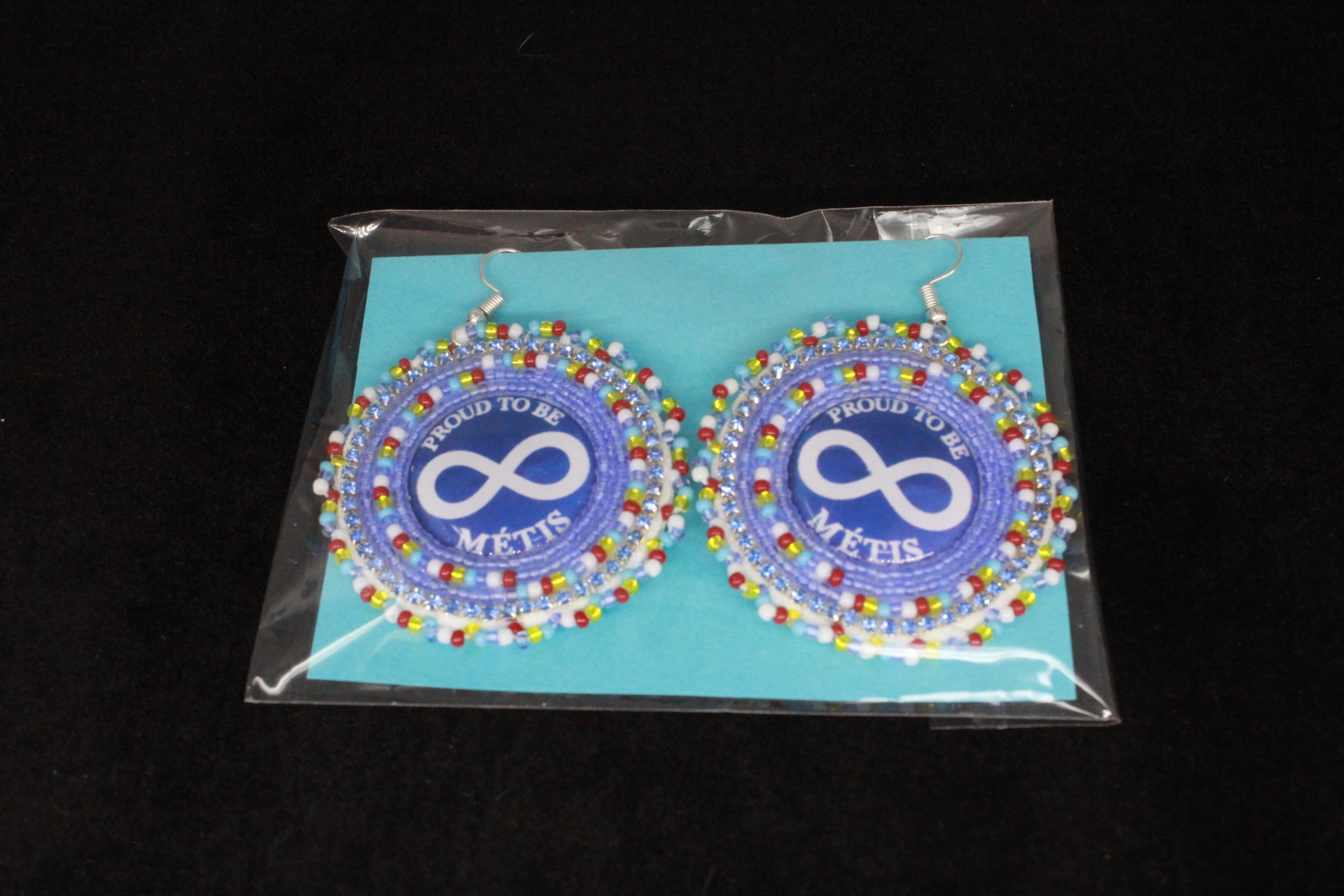 Blue Metis Beaded Earrings