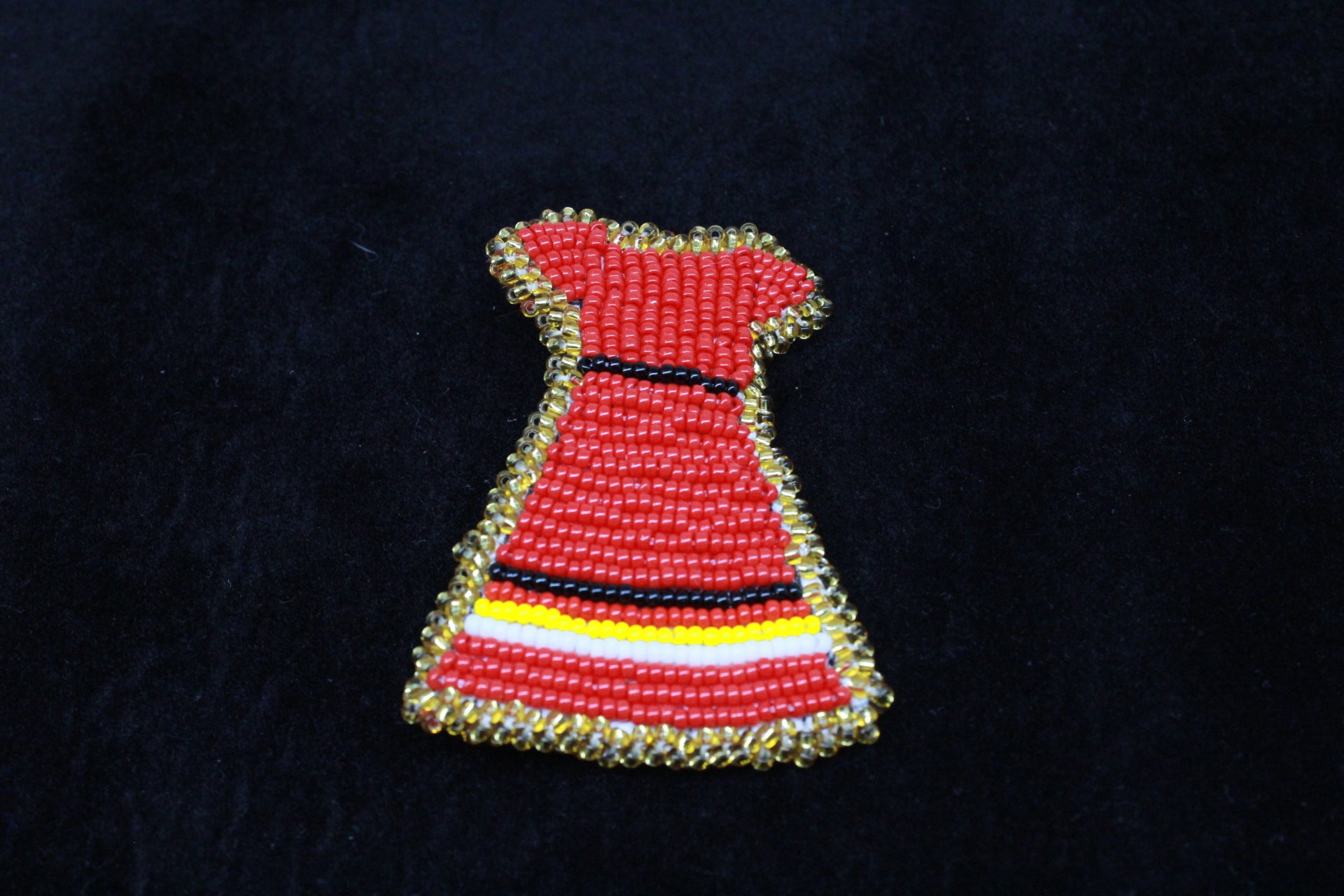 Beaded Red Dress Pins