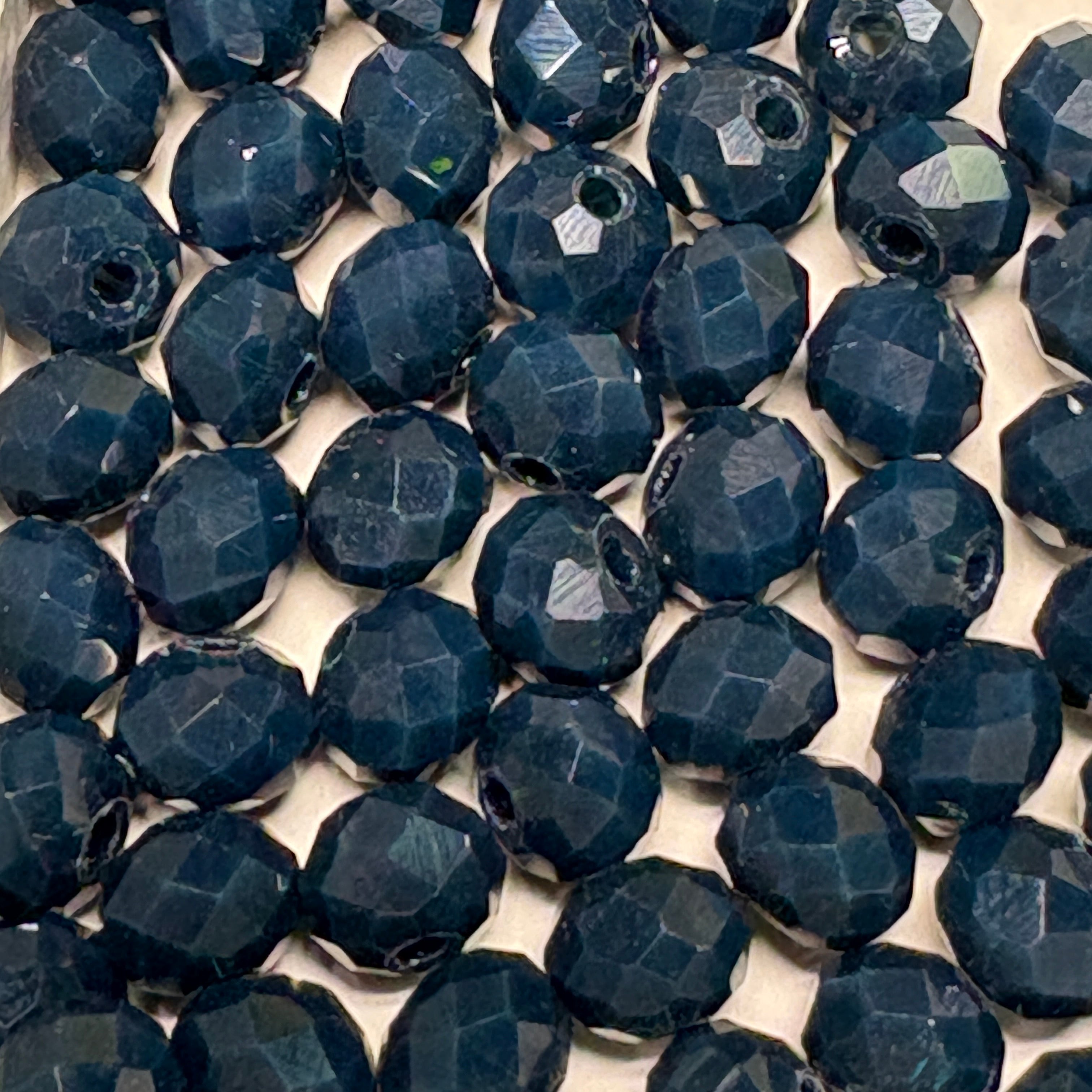 6mm Rondelle Glass Bead - Deep Royal