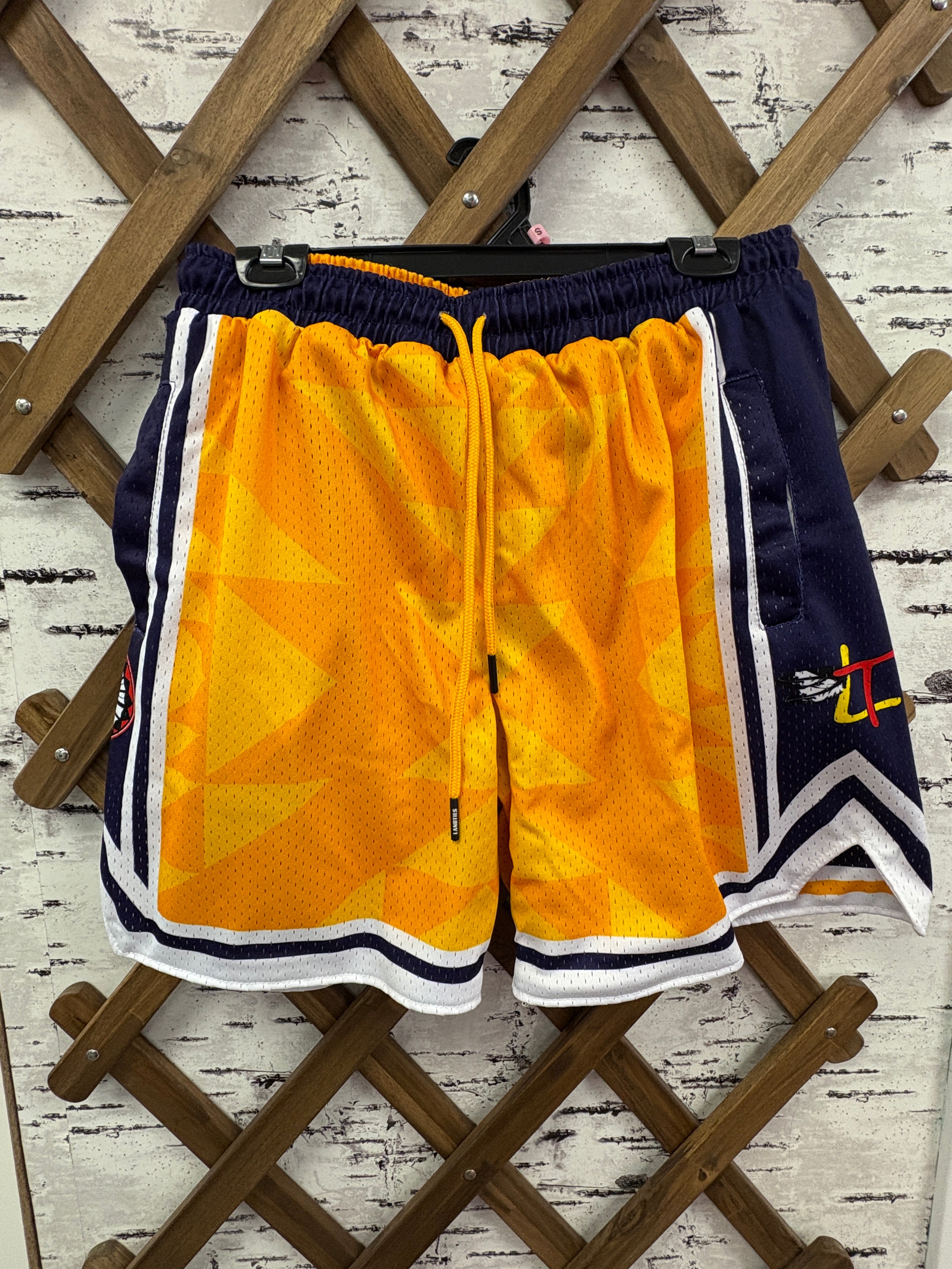 Land Ties Purple/Yellow Reversable Basketball Shorts