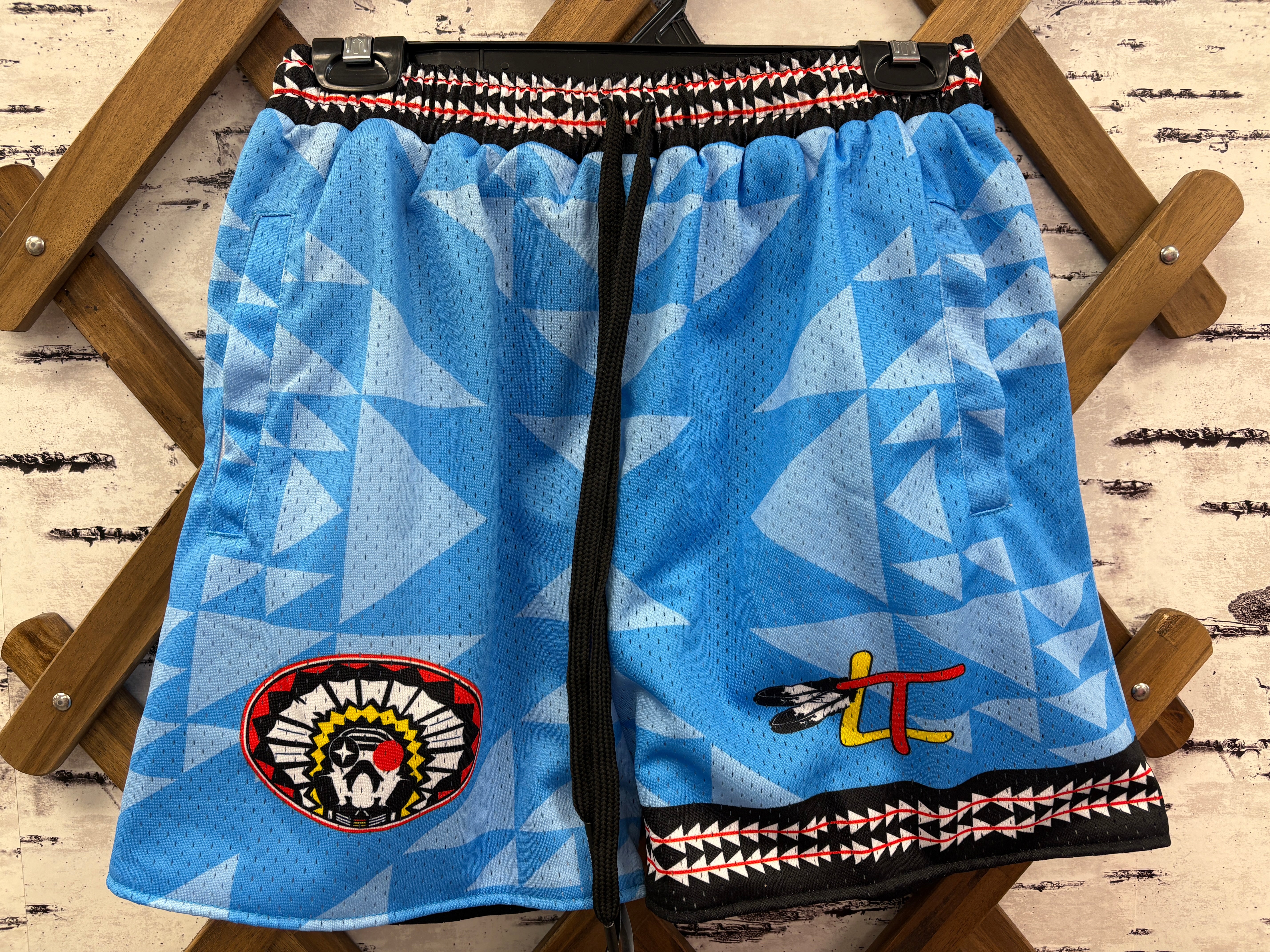 Land Ties Black/Baby Blue Reversable Basketball Shorts