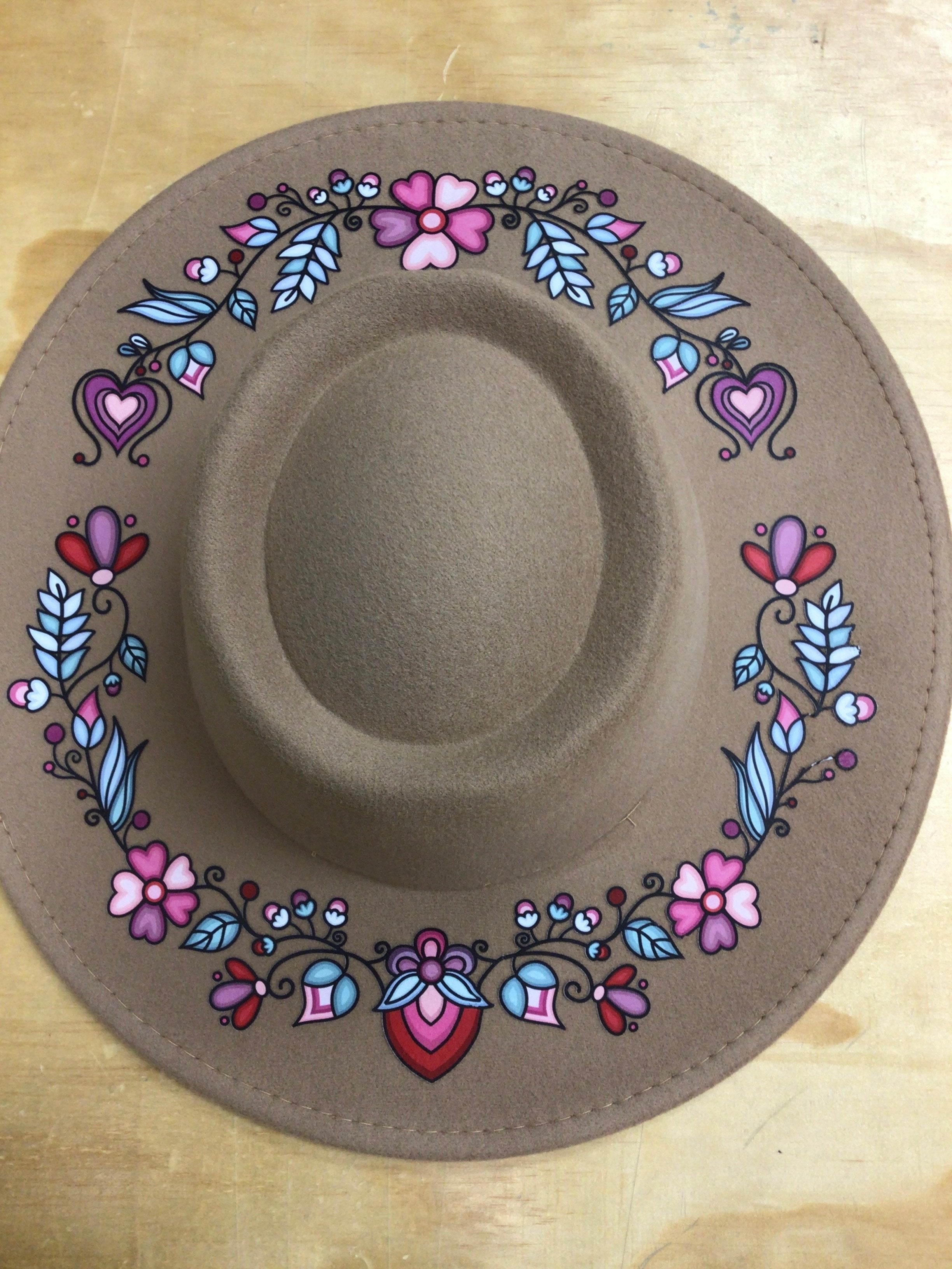 Aurora Blooms Brown Fedora Hat (Minor Error)