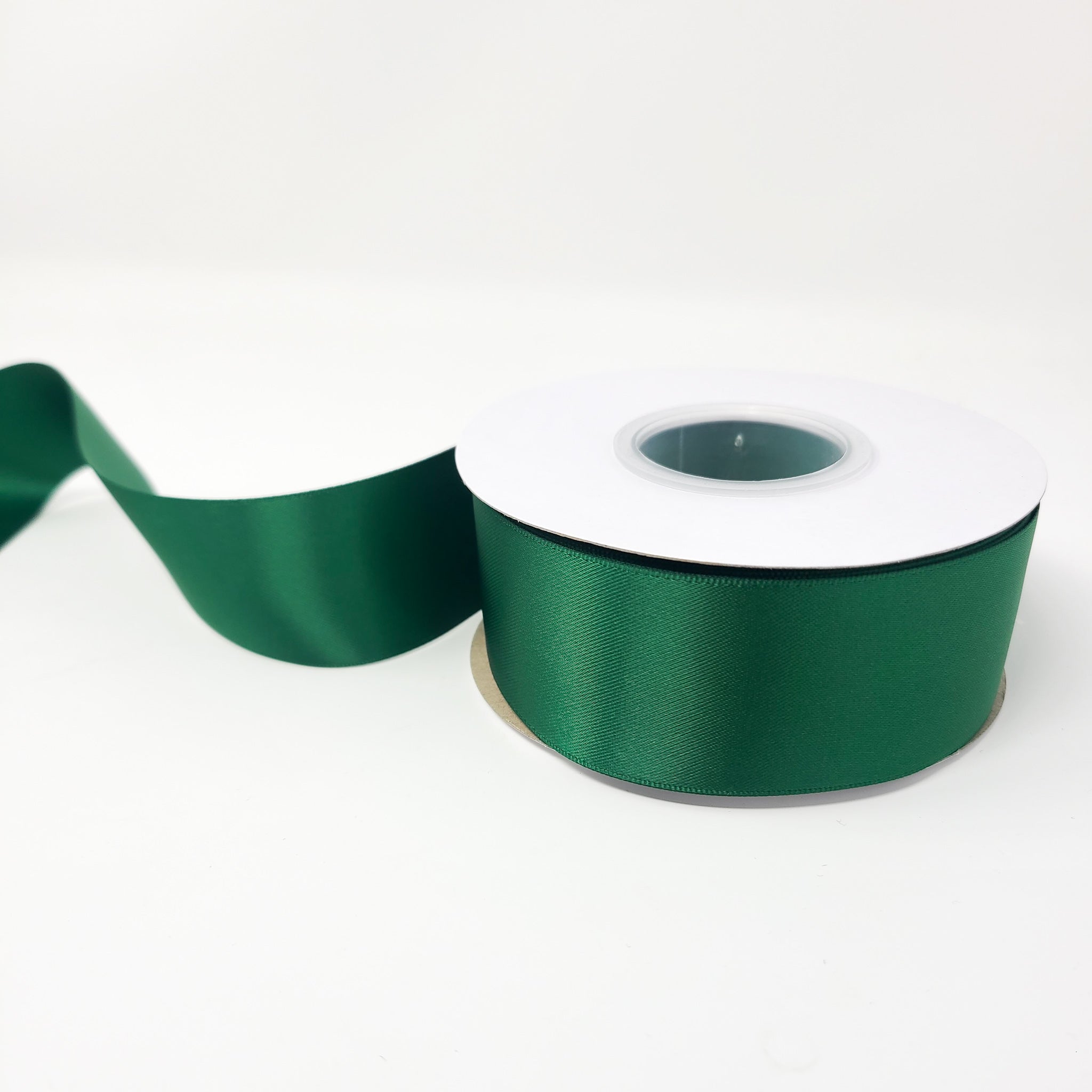 Forest Green 1.5 Inch Double Face Satin Ribbon 100 Yard Roll