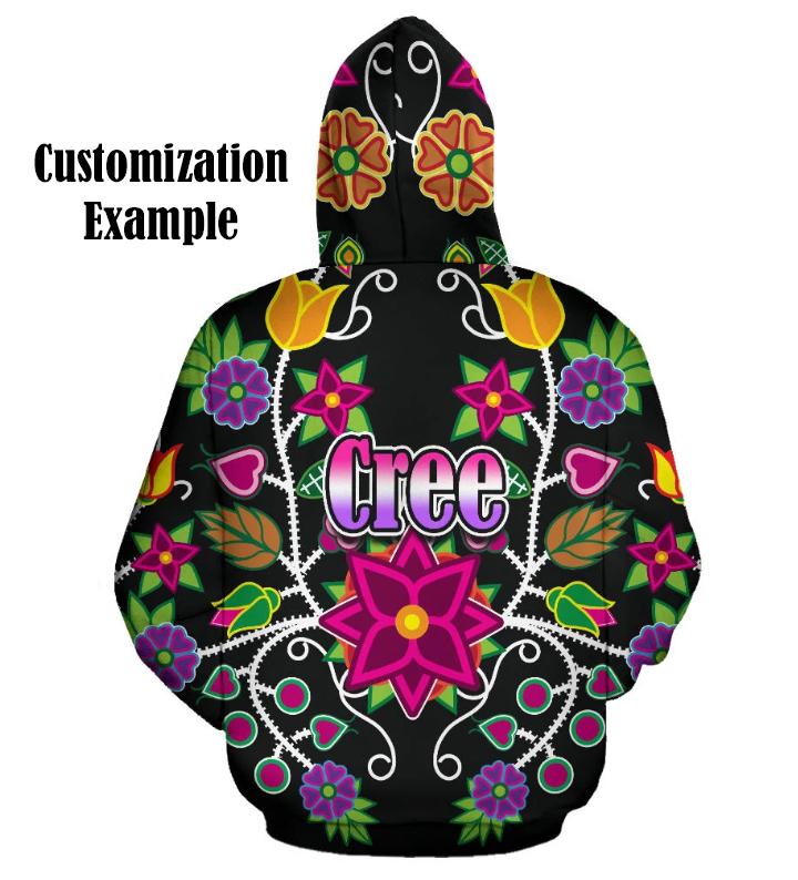 Purple Beaded Rose Hoodie for Women