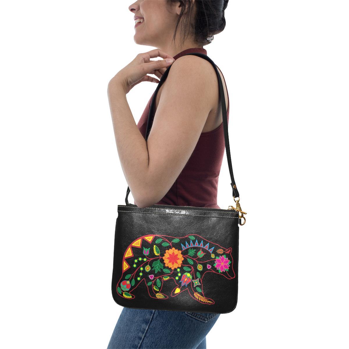 Floarl Bear Small Shoulder Bag (Model 1710) Small Shoulder Bag (1710) e-joyer