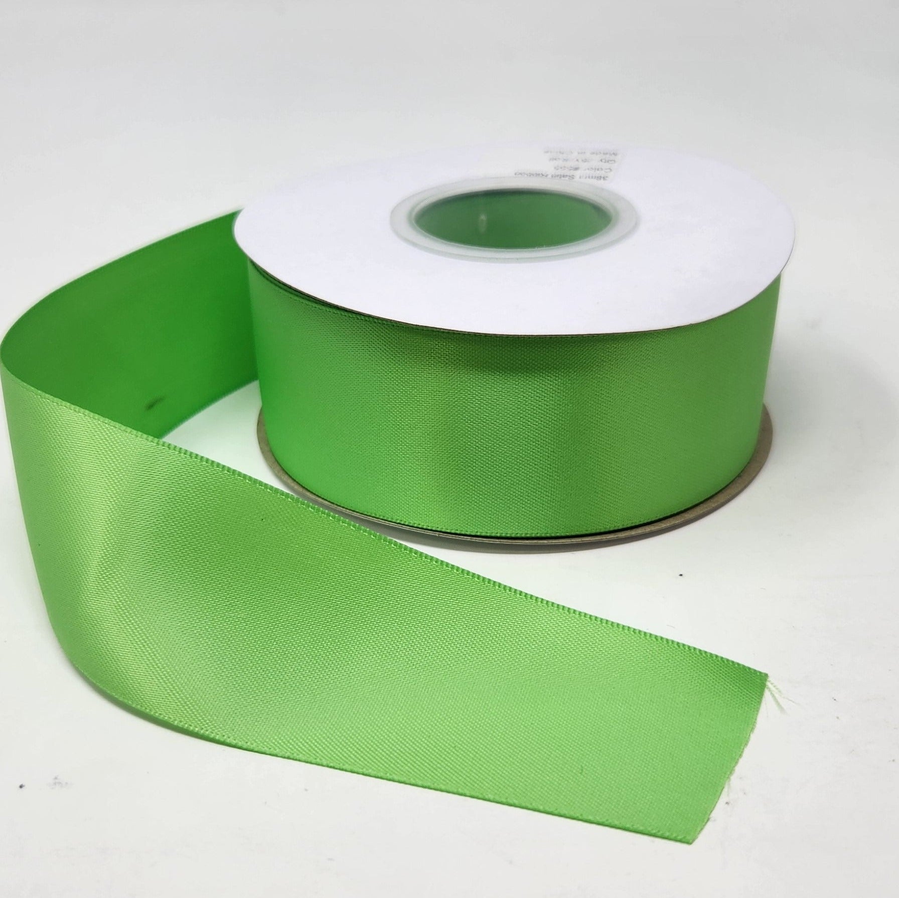 Green Flash 1.5 Inch Double Face Satin Ribbon 100 Yard Roll