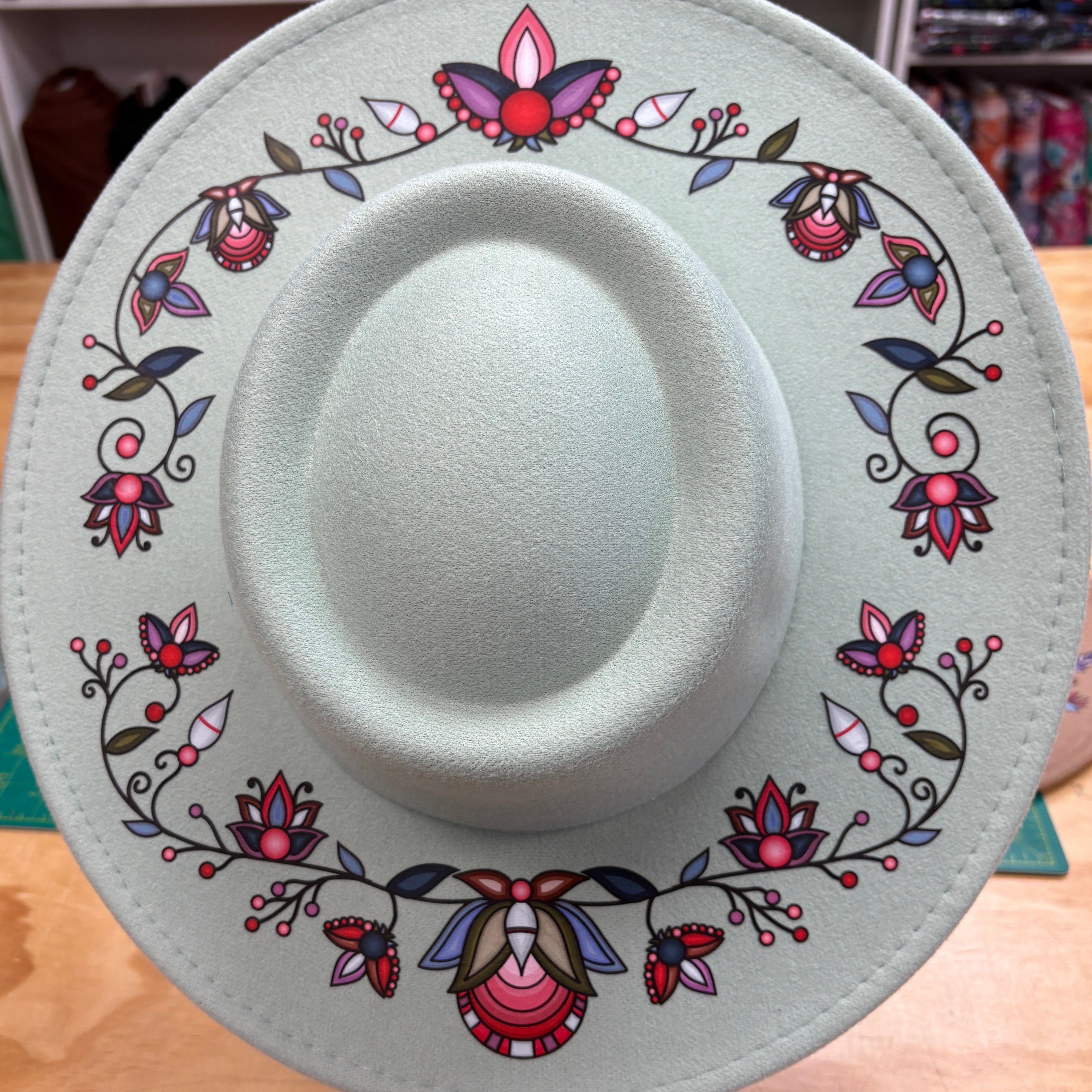 Glacial Gardenia Mint Fedora Hat