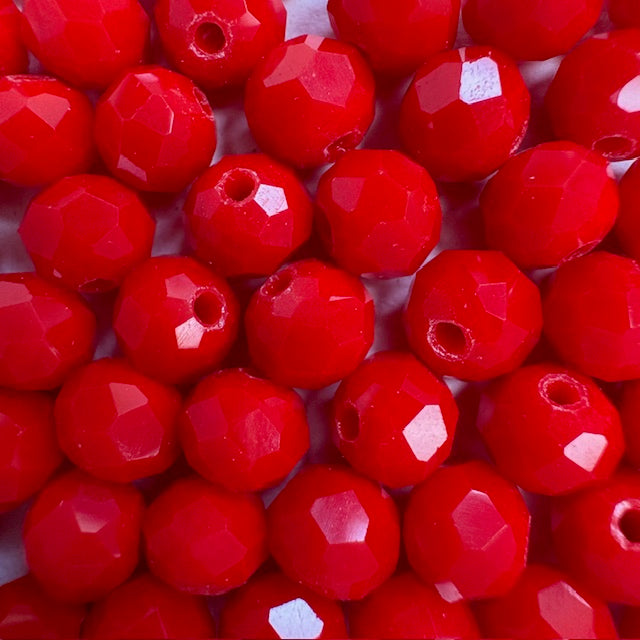 6mm Rondelle Glass Bead - Crackle