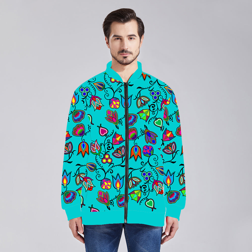 Indigenous Paisley Sky Unisex Collar Zipper Jacket