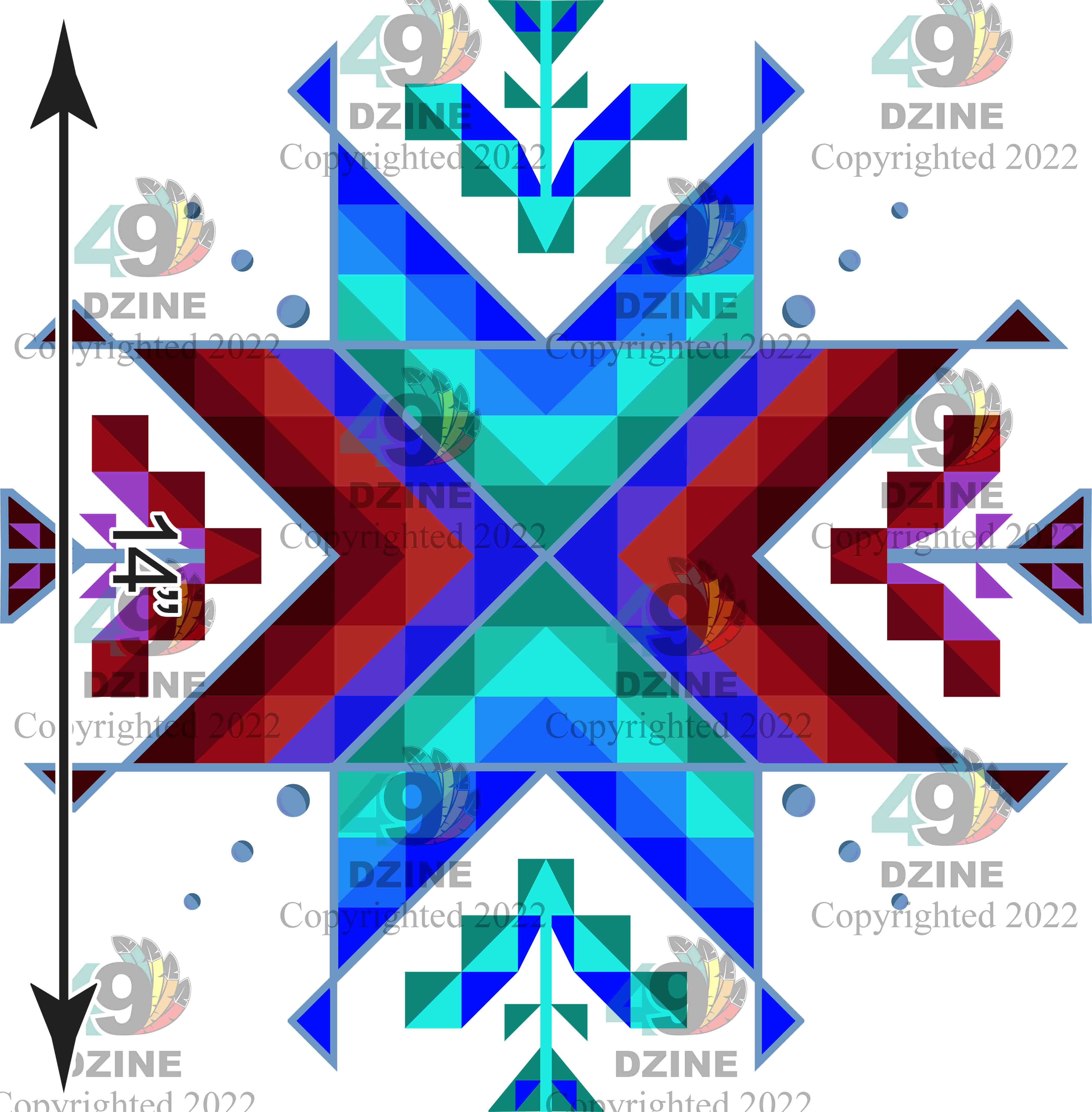 14-inch Geometric Transfer Dream of the Ancestors