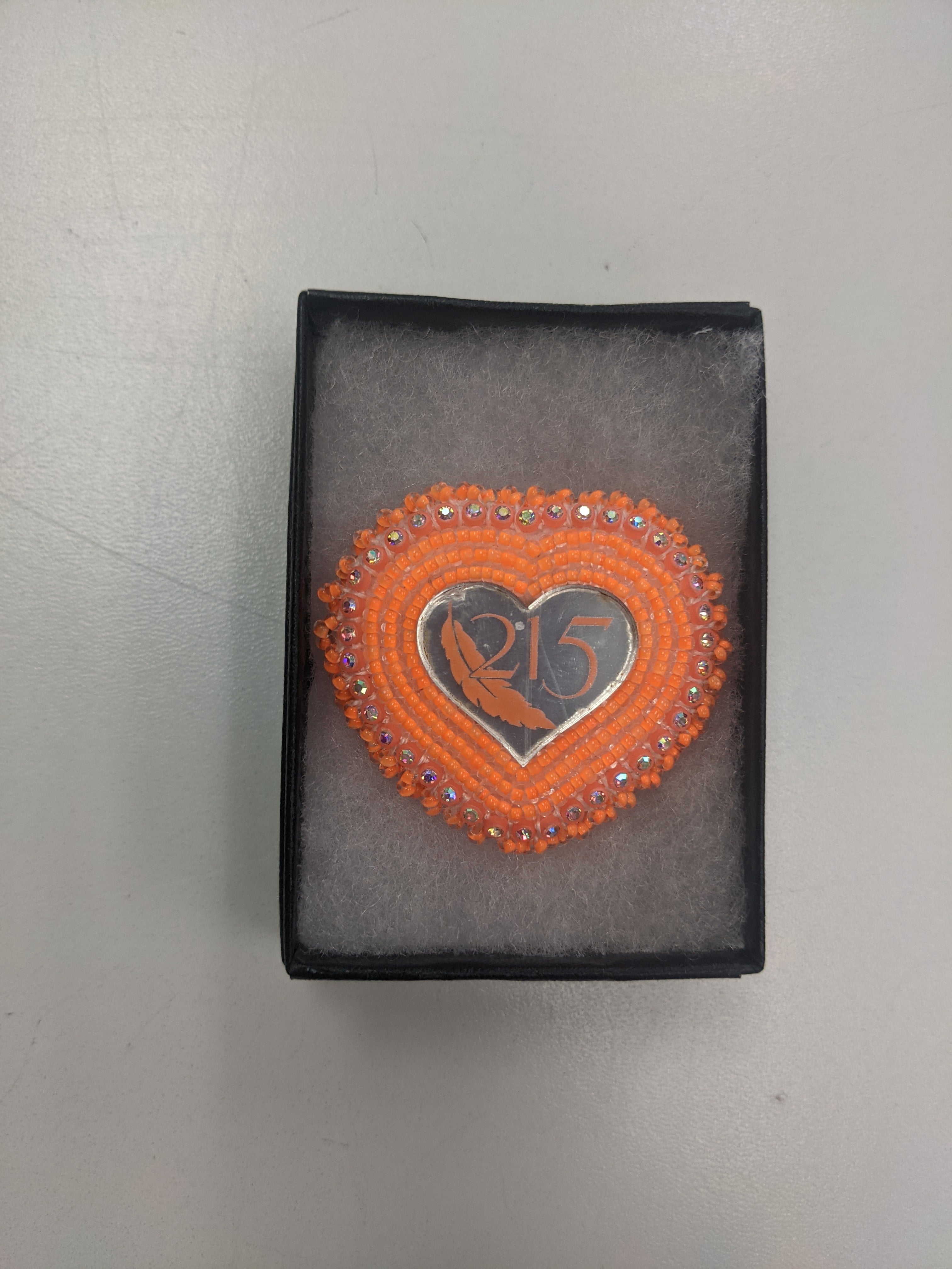 Cheryl Crowchief Beaded Pins and Keychains -  Orange Themed