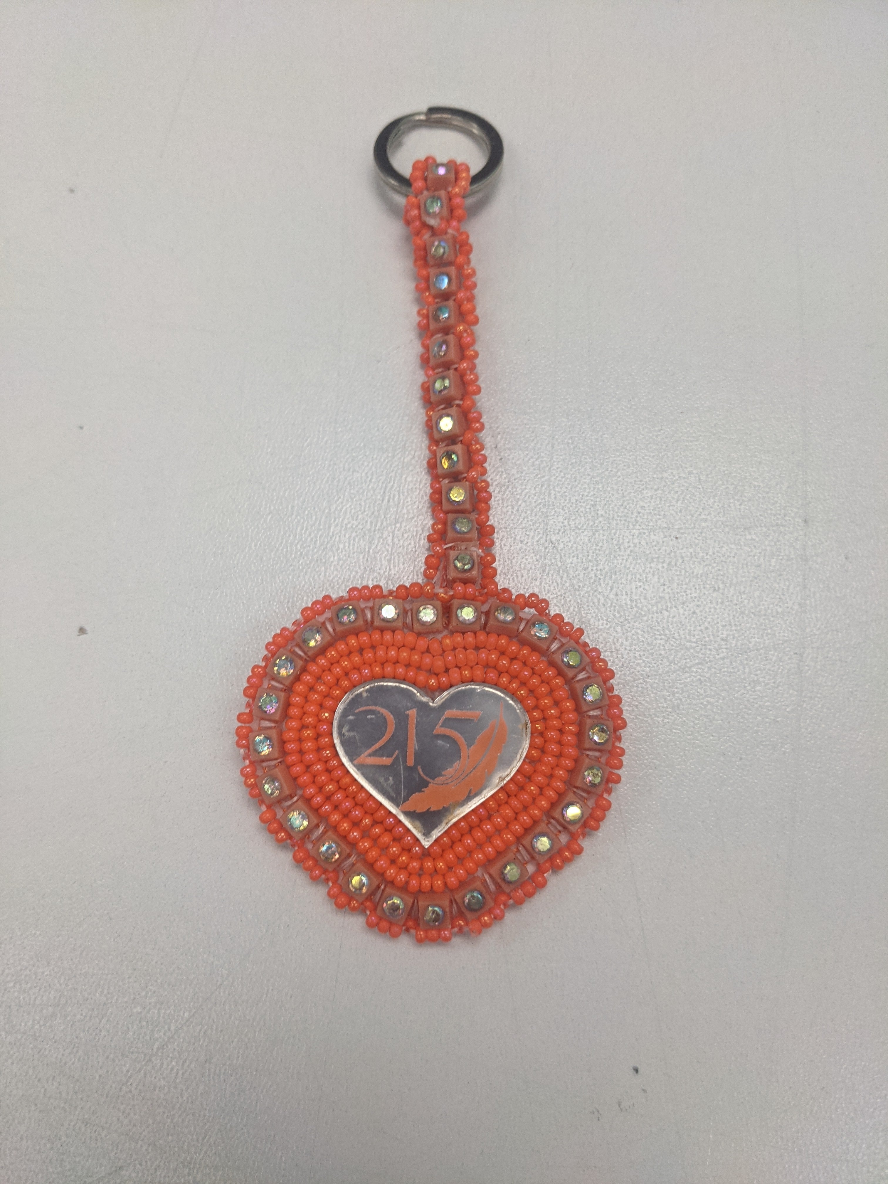 Cheryl Crowchief Beaded Pins and Keychains -  Orange Themed