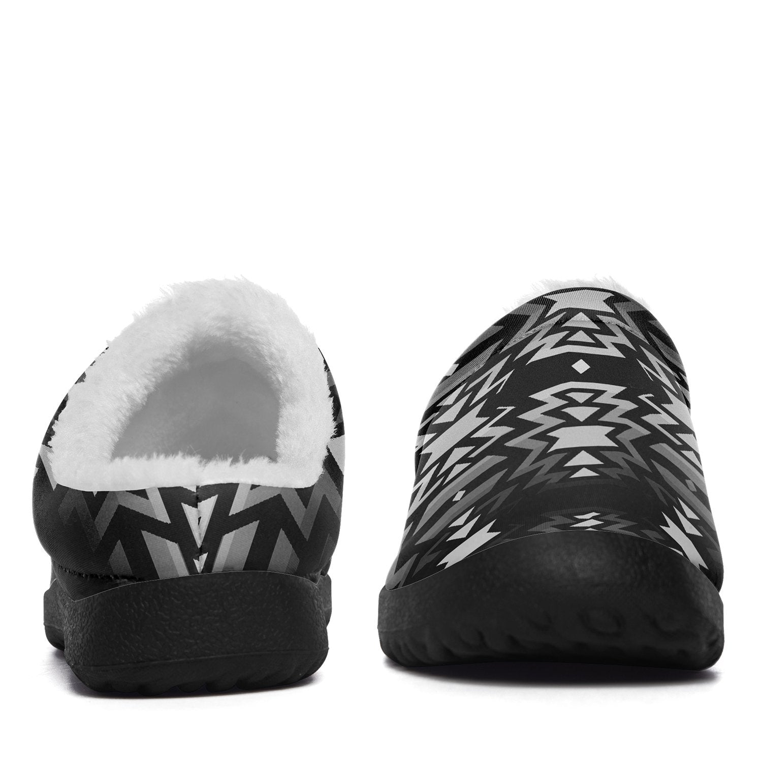 Black Fire and White Ikinnii Indoor Slipper 49 Dzine 